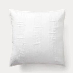 Ralph Lauren Texture Stripe European Sham Pillowcase White Cotton NEW RARE